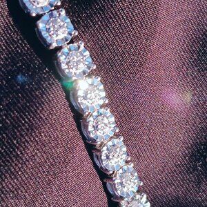Sterling Silver 1/2 CT. T.W Diamond Bracelet